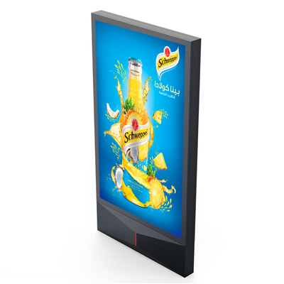 Design de ponta 8000nits IP65 P4 P5 P6 P8 P10 LED sinalização digital interior mupi digital