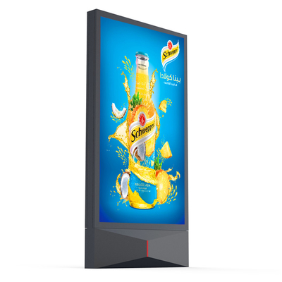 Design de ponta 8000nits IP65 P4 P5 P6 P8 P10 LED sinalização digital interior mupi digital