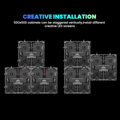 7680hz resistente à água 500x500 em cores p3.91 p1.56 P2.604 painel de exibição exterior interior tela de parede aluguel de palco led