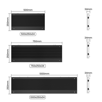 500x250/750x250/1000x250mm Display LED de gabinete de alumínio - P1.56 P1.95 P2.5 P2.6 P2.9 P3.91 - Perfeito para publicidade e exposições interiores