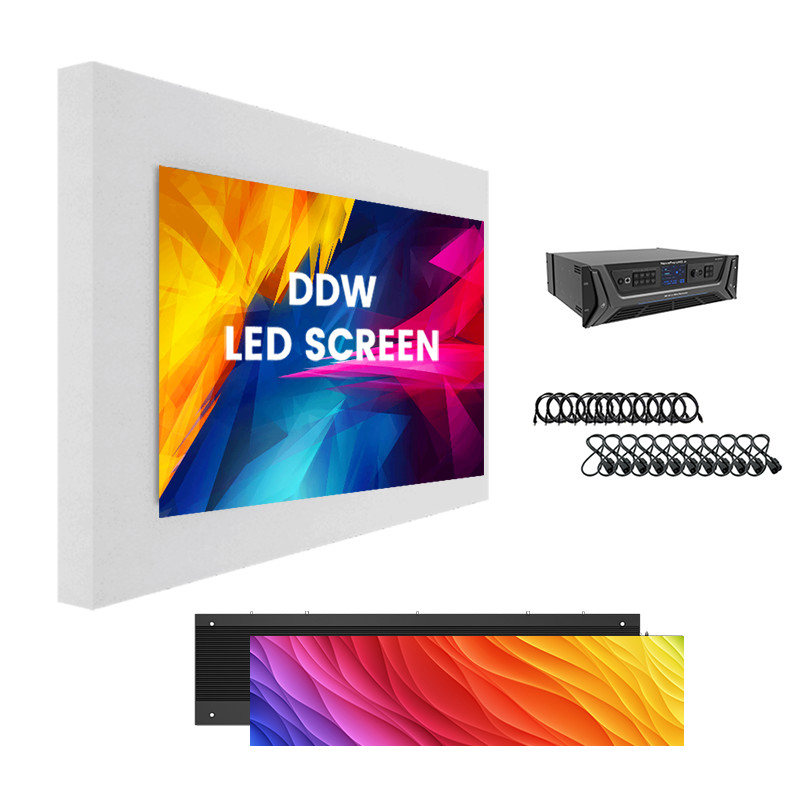 P1.56 P1.95 P2.5 P2.6 P2.9 P3.91 Ecrã LED - 500x250/750x250/1000x250mm gabinete de alumínio, 1200nits para estúdios de transmissão e eventos corporativos