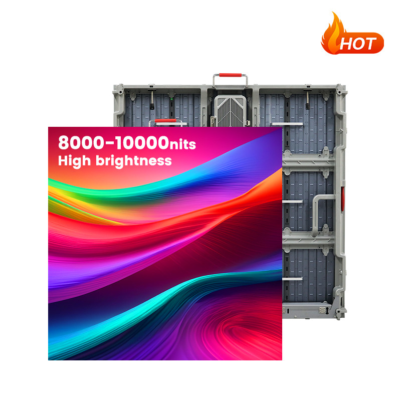 Ecrã LED comercial de 960x960mm, P5 P6.67 P8 P10, IP68 à prova d'água, 8000-10000nits para exibições públicas e de eventos